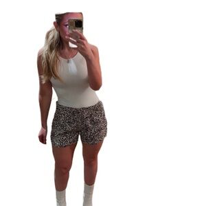 Third coast leopard athletic shorts size 12